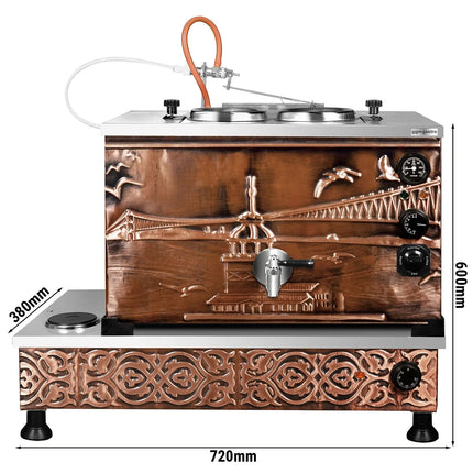 GGM Gastro Commercial Electric Copper Tea Urn - 770mm - 22 Litres - Istanbul Design