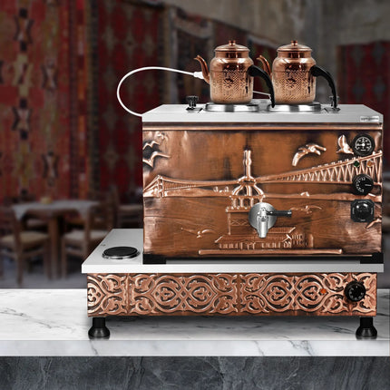 GGM Gastro Commercial Electric Copper Tea Urn - 770mm - 22 Litres - Istanbul Design
