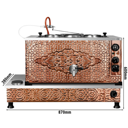 GGM Gastro Commercial Electric Copper Tea Urn - 870mm - 33 Litres