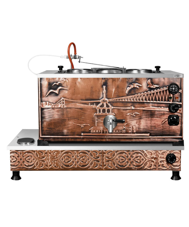 GGM Gastro Commercial Electric Copper Tea Urn - 870mm - 33 Litres - Istanbul Design