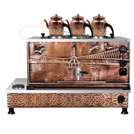 GGM Gastro Commercial Electric Copper Tea Urn - 870mm - 33 Litres - Istanbul Design