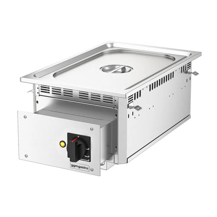 GGM Gastro Commercial Electric Drop-in Bain Marie – 1.5 kW – 1 × GN 1/1 - with drain tap