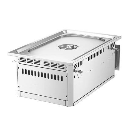 GGM Gastro Commercial Electric Drop-in Bain Marie – 1.5 kW – 1 × GN 1/1 - with drain tap