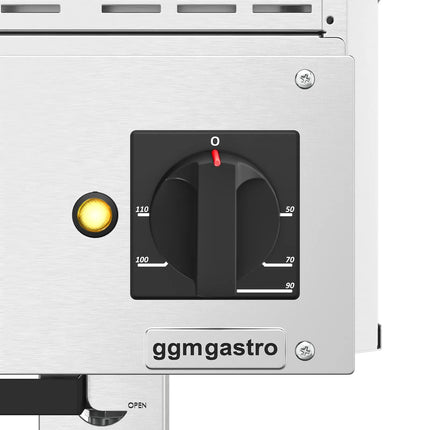 GGM Gastro Commercial Electric Drop-in Bain Marie – 3 kW – 2 × GN 1/1 - with drain tap