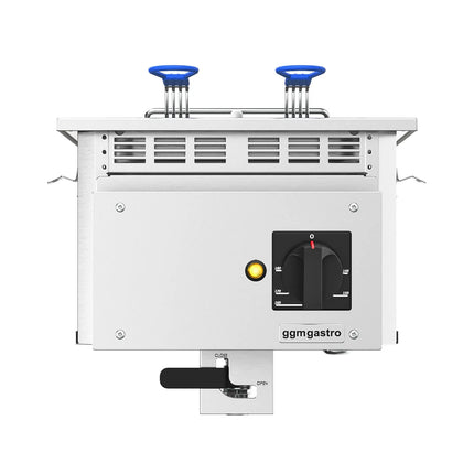 GGM Gastro Commercial Electric Drop-in Fryer – 13 L – 12 kW - with drain tap