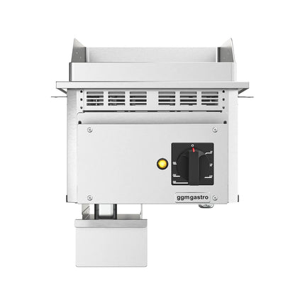 GGM Gastro Commercial Electric Drop-in Griddle – 4.5 kW – Ribbed - Cooking Area: 344x484 mm