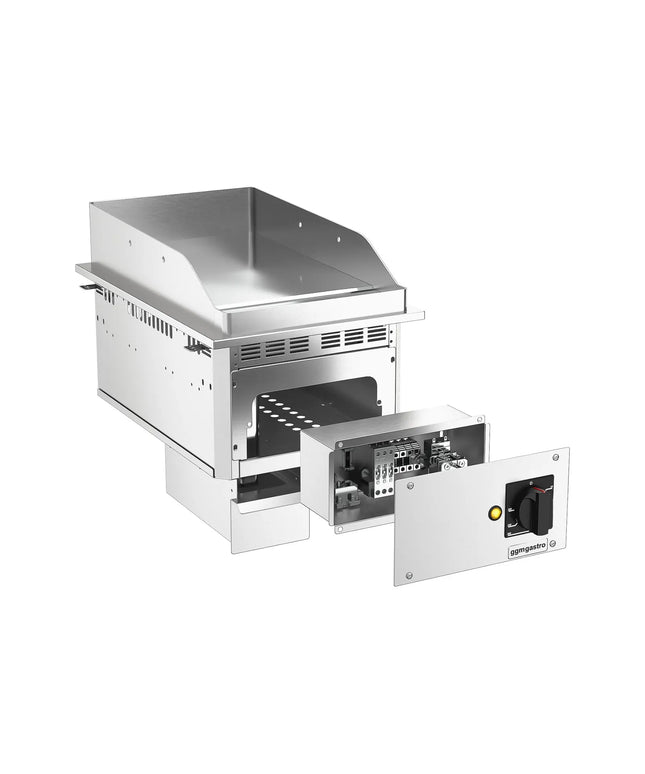 GGM Gastro Commercial Electric Drop-in Griddle – 4.5 kW – Smooth - Cooking Area: 344 x 484 mm