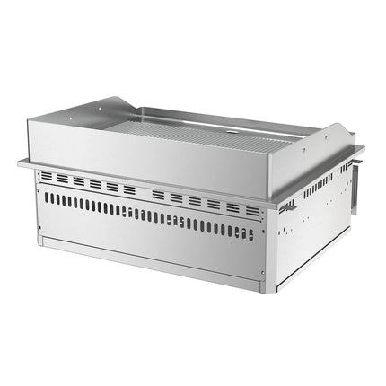 GGM Gastro Commercial Electric Drop-in Griddle – 9 kW – Ribbed - Cooking Area: 693x484 mm