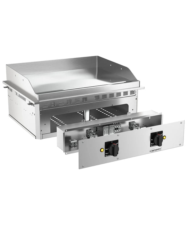 GGM Gastro Commercial Electric Drop-in Griddle – 9 kW – Smooth - Cooking Area: 744 x 484 mm