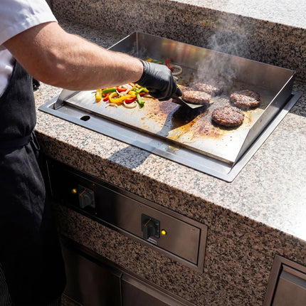 GGM Gastro Commercial Electric Drop-in Griddle – 9 kW – Smooth - Cooking Area: 744 x 484 mm