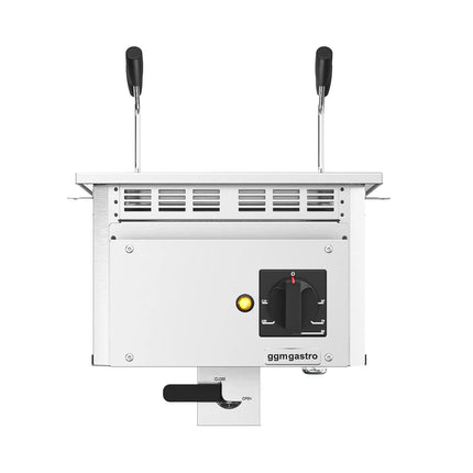 GGM Gastro Commercial Electric Drop-in Pasta Cooker – 13 L – 7.5 kW - with drain tap - incl. 3 Baskets