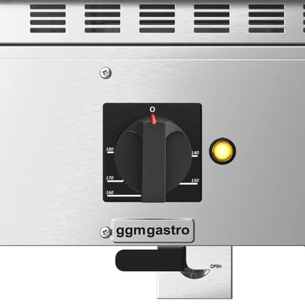 GGM Gastro Commercial Electric Drop-in Pasta Cooker – 13+13 L – 15 kW - with drain tap - incl. 6 Baskets
