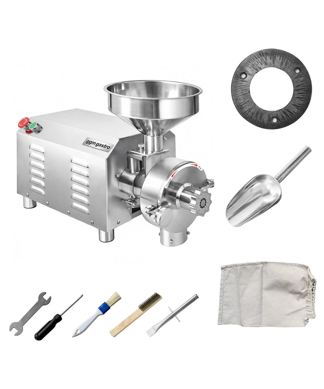 GGM Gastro Commercial Electric Grain Mill Grinder - 50kg/h - adjustable fineness - 1500rpm
