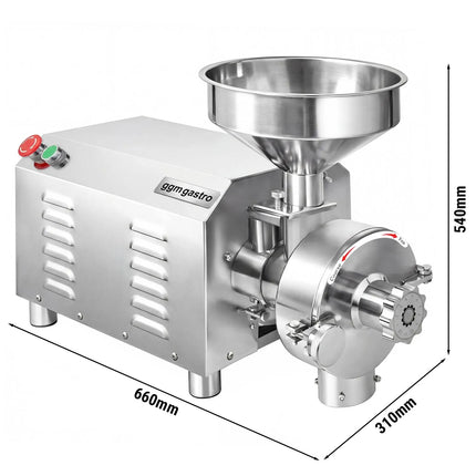 GGM Gastro Commercial Electric Grain Mill Grinder - 60kg/h - adjustable fineness - 1500rpm