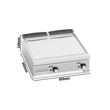 GGM Gastro Commercial Electric Griddle - 13.2kW - Ribbed Plate