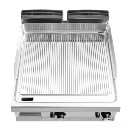 GGM Gastro Commercial Electric Griddle - 13.2kW - Ribbed Plate