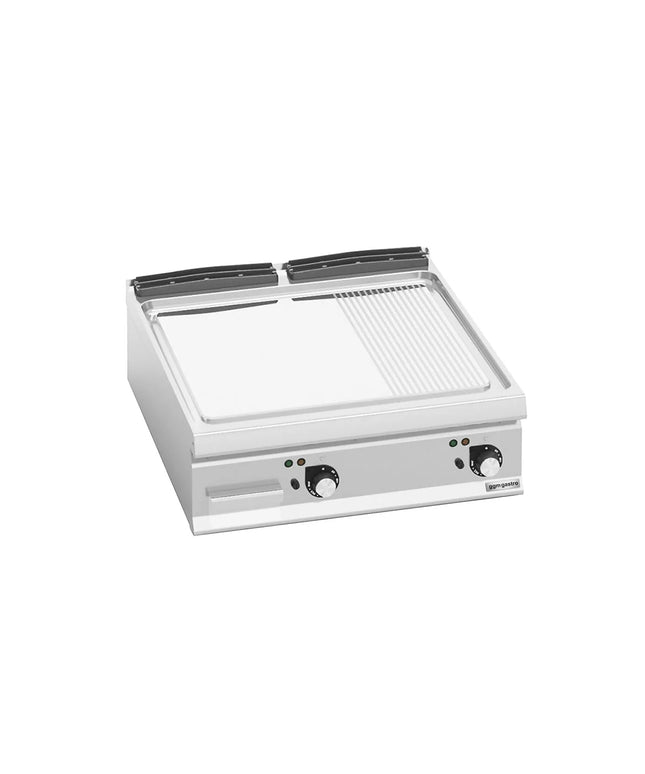 GGM Gastro Commercial Electric Griddle - 13.2kW - Smooth/Ribbed Plate (half & half)