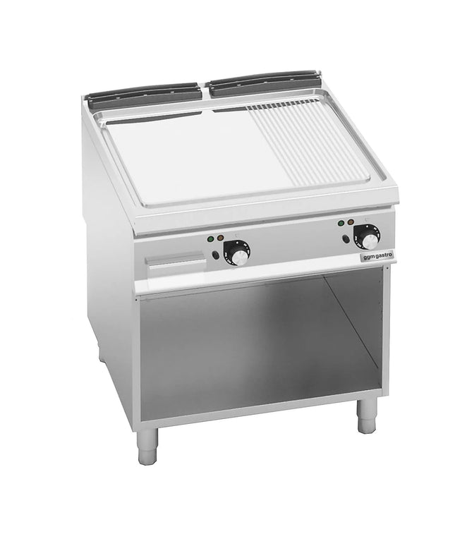 GGM Gastro Commercial Electric Griddle - 13.2kW - Smooth/Ribbed Plate (half & half) - on Stand
