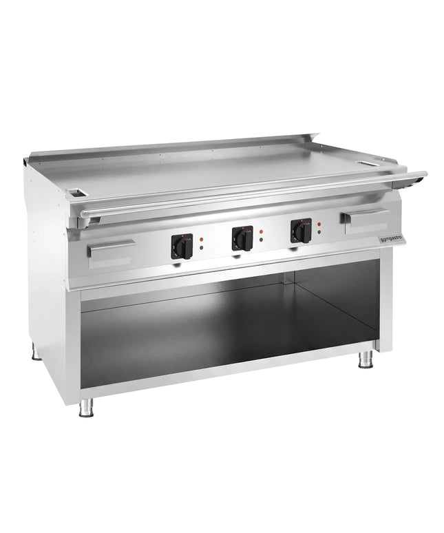 GGM Gastro Commercial Electric Griddle - 13.5kW - Smooth Plate - Cooking area: 1395x585mm - on Stand