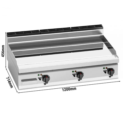 GGM Gastro Commercial Electric Griddle - 14.4kW - Smooth Plate - Cooking area: 1190x500mm