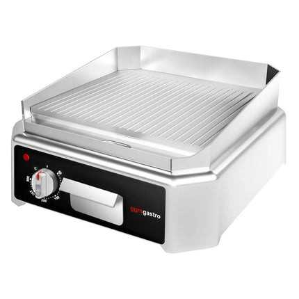GGM Gastro Commercial Electric Griddle - 2.5kW - Ribbed Plate - Cooking area: 405x445mm