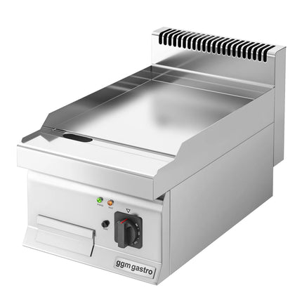 GGM Gastro Commercial Electric Griddle - 3.6kW - Smooth Plate - Cooking area: 400x700mm