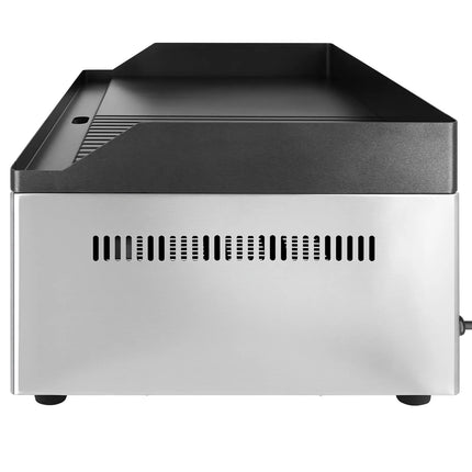 GGM Gastro Commercial Electric Griddle - 4.4kW - Smooth/Ribbed Plate (half & half) - Cooking area: 600x335mm