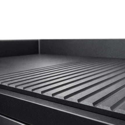 GGM Gastro Commercial Electric Griddle - 4.4kW - Smooth/Ribbed Plate (half & half) - Cooking area: 600x335mm