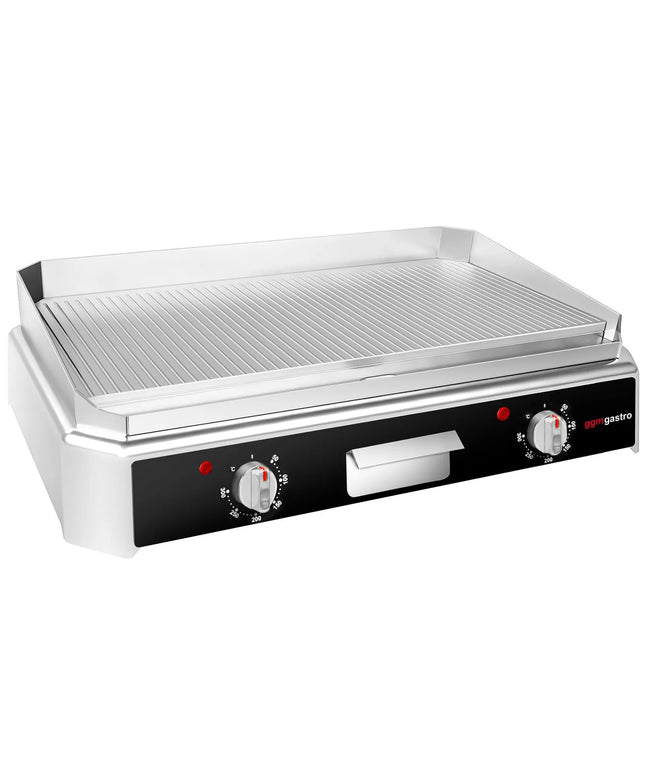 GGM Gastro Commercial Electric Griddle - 5.0kW - Ribbed Plate