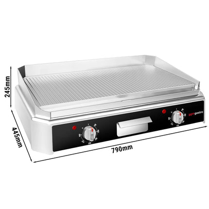 GGM Gastro Commercial Electric Griddle - 5.0kW - Ribbed Plate