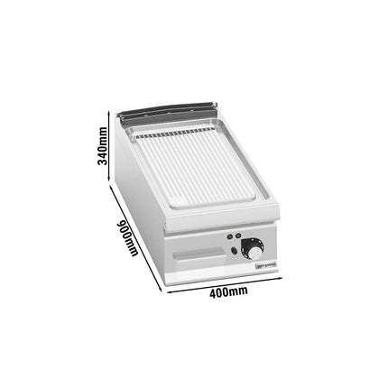 GGM Gastro Commercial Electric Griddle - 6.6kW - Ribbed Plate