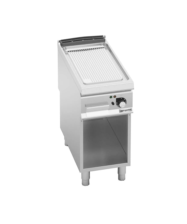 GGM Gastro Commercial Electric Griddle - 6.6kW - Ribbed Plate - on Stand