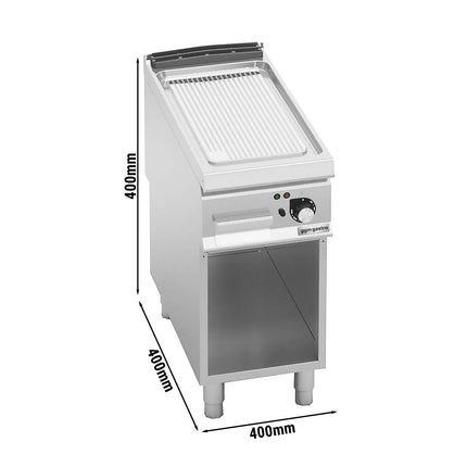 GGM Gastro Commercial Electric Griddle - 6.6kW - Ribbed Plate - on Stand