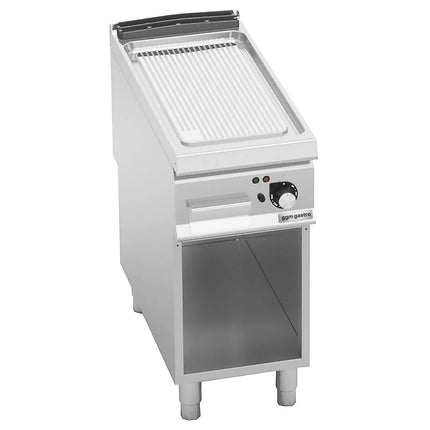 GGM Gastro Commercial Electric Griddle - 6.6kW - Ribbed Plate - on Stand