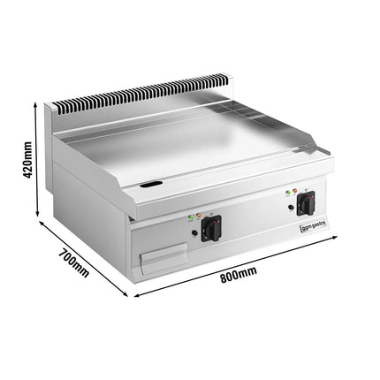GGM Gastro Commercial Electric Griddle - 7.1kW - Smooth Plate - Cooking area: 795x500mm
