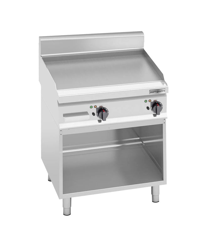 GGM Gastro Commercial Electric Griddle - 8.0kW - Smooth Plate - Cooking area: 596x430mm - on Stand