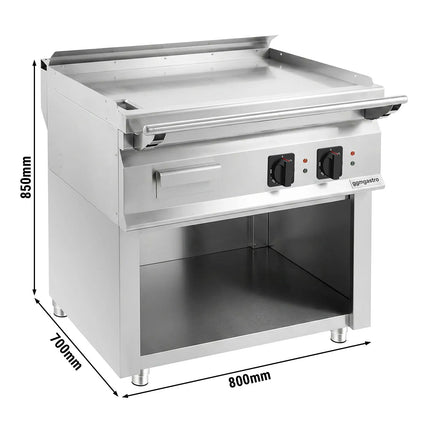 GGM Gastro Commercial Electric Griddle - 9.0kW - Smooth Plate - Cooking area: 795x585mm - on Stand