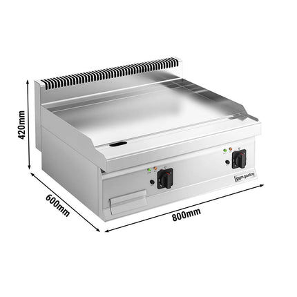GGM Gastro Commercial Electric Griddle - 9kW - Smooth Plate - Cooking area: 595x500mm