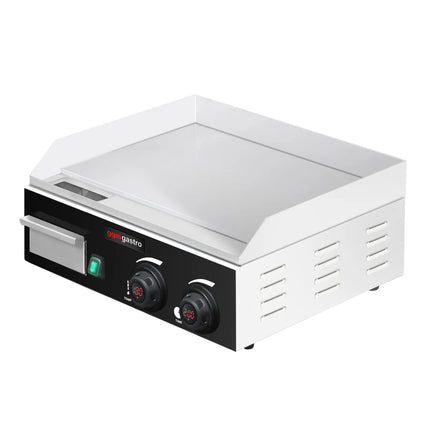 GGM Gastro Commercial Electric Griddle - with Digital Temperature Display - 2.2kW - Smooth Plate - Cooking area: 520x330mm