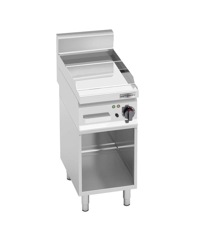 GGM Gastro Commercial Electric Griddle - with Hard Chrome Plate - 4.0kW - Smooth Plate - Cooking area: 296x430mm - on Stand
