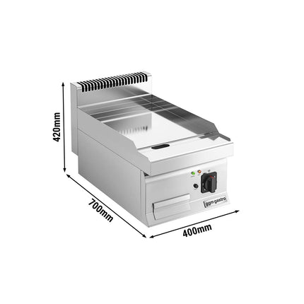 GGM Gastro Commercial Electric Griddle - with Hard Chrome Plate - 4.5kW - Smooth Plate - Cooking area: 395x535mm
