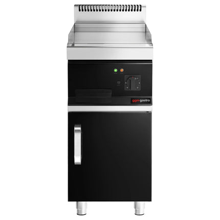 GGM Gastro Commercial Electric Griddle - with Hard Chrome Plate - 4.5kW - Smooth Plate - Cooking area: 395x535mm - with Cabinet Base - 1 Door