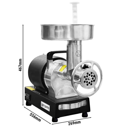 GGM Gastro Commercial Electric Meat Mincer - Size 22 - 250-300kg/h - 750 W - with Cooling System