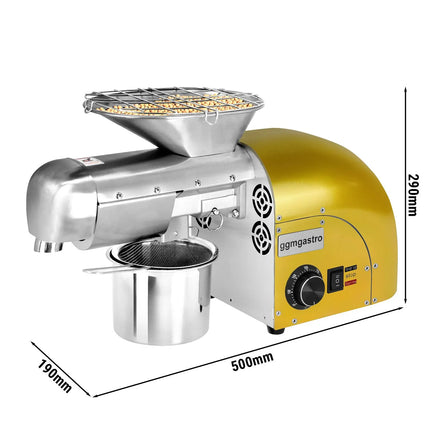 GGM Gastro Commercial Electric Oil Press Machine - Gold - 1.8kW - 5-8kg/h