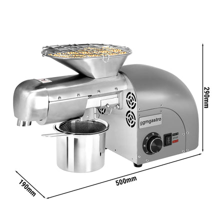 GGM Gastro Commercial Electric Oil Press Machine - Grey - 1.8kW - 5-8kg/h