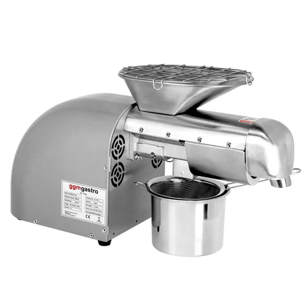 GGM Gastro Commercial Electric Oil Press Machine - Grey - 1.8kW - 5-8kg/h
