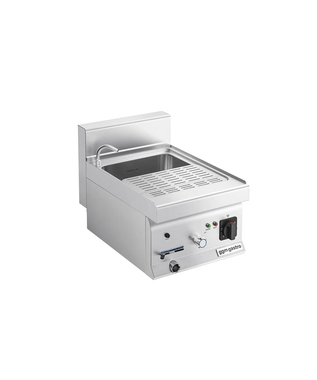 GGM Gastro Commercial Electric Pasta Cooker - Single Tank - Countertop - 18L - 4.5kW - with Drain Tap