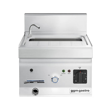 GGM Gastro Commercial Electric Pasta Cooker - Single Tank - Countertop - 18L - 4.5kW - with Drain Tap