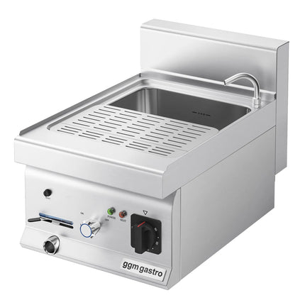 GGM Gastro Commercial Electric Pasta Cooker - Single Tank - Countertop - 18L - 4.5kW - with Drain Tap