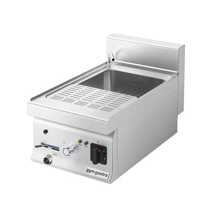 GGM Gastro Commercial Electric Pasta Cooker - Single Tank - Countertop - 26L - 6kW - with Drain Tap
